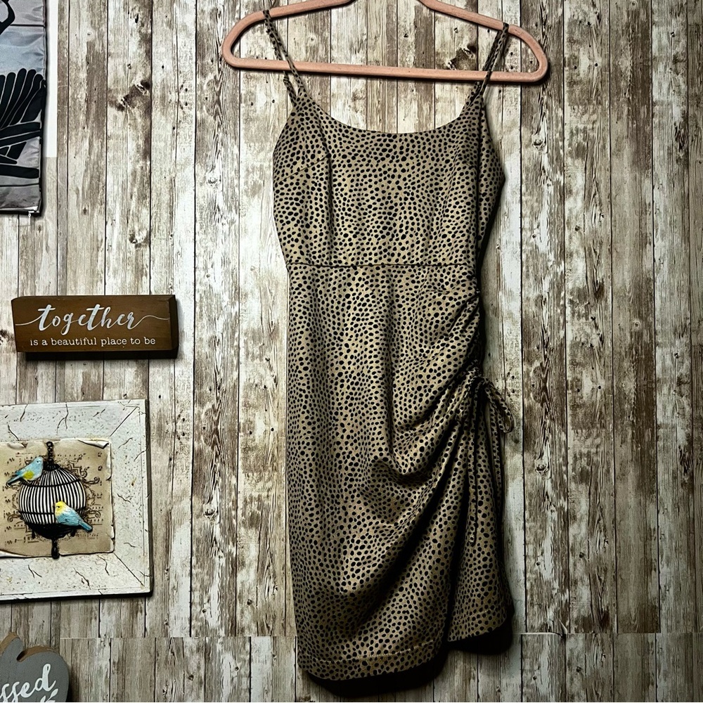 GB Tan‎ and Black Polka Dot Mini Dress